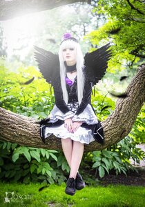 Rating: Safe Score: 0 Tags: 1girl black_wings boots dress feathered_wings feathers full_body long_hair long_sleeves solo standing suigintou tree wings User: admin