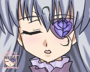Rating: Safe Score: 0 Tags: 1girl =_= >_< auto_tagged barasuishou blush chibi close-up closed_eyes eyepatch image open_mouth purple_hair silver_hair solo User: admin