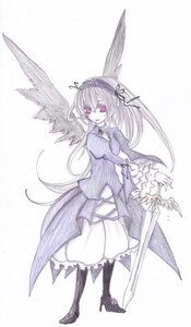 Rating: Safe Score: 0 Tags: 1girl boots dress feathers frilled_sleeves frills full_body hairband holding_weapon image long_hair long_sleeves looking_at_viewer pink_eyes solo standing suigintou weapon white_background wings User: admin