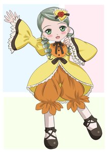 Rating: Safe Score: 0 Tags: 1girl :d auto_tagged black_footwear blush dress drill_hair frills full_body green_eyes green_hair image kanaria long_sleeves open_mouth pantyhose ribbon shoes smile solo standing striped wide_sleeves yellow_dress User: admin