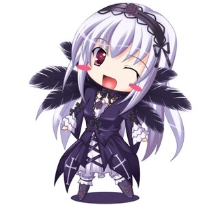 Rating: Safe Score: 0 Tags: 1girl ;d auto_tagged black_dress black_wings blush boots chibi commentary_request dress flower frills full_body hairband image long_hair long_sleeves looking_at_viewer lowres mugen_xp one_eye_closed open_mouth purple_eyes rose rozen_maiden silver_hair smile solo standing striped suigintou white_background wings User: admin