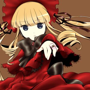 Rating: Safe Score: 0 Tags: 1girl bangs blonde_hair blue_eyes bow bowtie dress drill_hair frills image long_hair long_sleeves looking_at_viewer red_dress shinku simple_background solo twin_drills User: admin