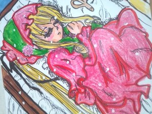 Rating: Safe Score: 0 Tags: 1girl blonde_hair closed_eyes dress hat image long_hair long_sleeves lying red_dress shinku sleeping solo wings User: admin