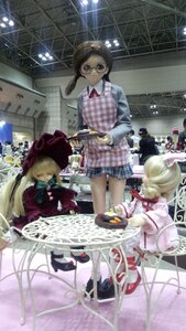 Rating: Safe Score: 0 Tags: blonde_hair bow doll dress glasses indoors instrument long_hair multiple_dolls multiple_girls plaid plaid_skirt school_uniform shoes skirt table tagme twintails User: admin