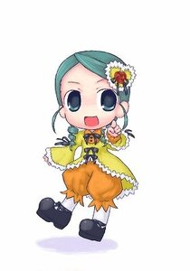 Rating: Safe Score: 0 Tags: 1girl :d chibi dress flower frills full_body green_hair hair_ornament image kanaria long_sleeves looking_at_viewer open_mouth simple_background smile solo standing standing_on_one_leg white_background User: admin
