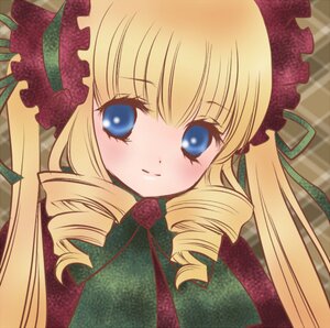 Rating: Safe Score: 0 Tags: 1girl blonde_hair blue_eyes blush bow dress drill_hair flower image long_hair looking_at_viewer rose shinku smile solo twin_drills twintails User: admin