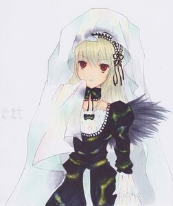 Rating: Safe Score: 0 Tags: 1girl bangs black_dress black_ribbon closed_mouth dress expressionless frills hairband image long_hair long_sleeves looking_at_viewer red_eyes ribbon solo suigintou veil User: admin