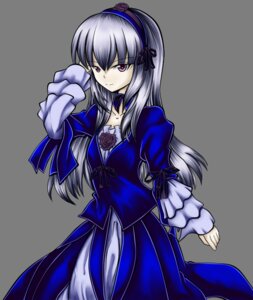 Rating: Safe Score: 0 Tags: 1girl choker dress flower frills hairband image long_hair long_sleeves looking_at_viewer purple_eyes ribbon rose silver_hair solo suigintou User: admin