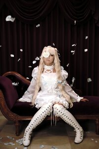 Rating: Safe Score: 0 Tags: 1girl blonde_hair boots cross-laced_footwear dress kirakishou knee_boots lace-up_boots lips long_hair petals sitting solo white_dress white_footwear User: admin