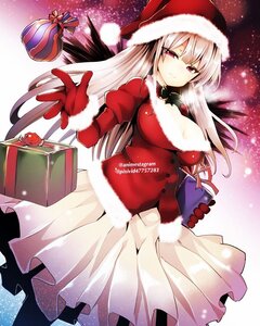 Rating: Safe Score: 0 Tags: 1girl black_legwear blush breasts christmas gift gloves hat image large_breasts long_hair looking_at_viewer red_eyes red_gloves santa_costume santa_hat smile solo suigintou User: admin
