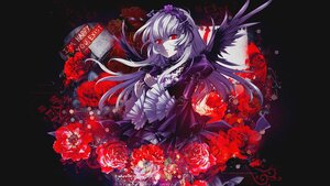 Rating: Safe Score: 0 Tags: 1girl black_dress dress flower frills gothic_lolita hairband image lolita_fashion long_hair long_sleeves looking_at_viewer red_eyes red_flower red_rose rose solo suigintou wings User: admin