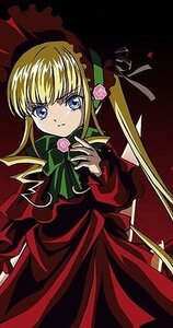 Rating: Safe Score: 0 Tags: 1girl blonde_hair blue_eyes bonnet bow bowtie dress flower green_bow image long_hair long_sleeves looking_at_viewer pink_flower pink_rose red_dress rose shinku sidelocks solo twintails User: admin