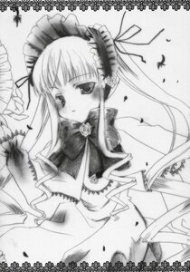 Rating: Safe Score: 0 Tags: 1girl blush bowtie doujinshi doujinshi_#121 dress flower frills greyscale image long_hair long_sleeves looking_at_viewer monochrome multiple shinku solo twintails very_long_hair User: admin