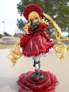 Rating: Safe Score: 0 Tags: 1girl blonde_hair blue_eyes blurry blurry_background bonnet bow depth_of_field doll dress drill_hair flower full_body long_hair long_sleeves looking_at_viewer outdoors pantyhose photo red_dress rose shinku shoes solo standing twin_drills twintails very_long_hair white_legwear User: admin