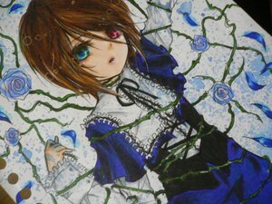 Rating: Safe Score: 0 Tags: 1girl blue_eyes blue_flower blue_rose dress flower frills heterochromia image lolita_fashion purple_rose red_eyes ribbon rose rose_petals short_hair solo souseiseki thorns traditional_media vines yellow_rose User: admin