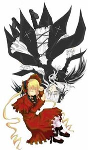 Rating: Safe Score: 0 Tags: 2girls blonde_hair boots closed_eyes dress image long_hair long_sleeves multiple_girls pair red_dress rose shinku silver_hair sleeping suigintou wings User: admin