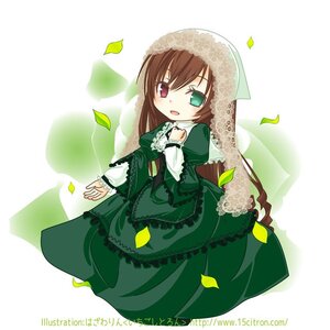 Rating: Safe Score: 0 Tags: 1girl :d brown_hair confetti dress frills green_dress green_eyes heterochromia image leaf long_hair long_sleeves looking_at_viewer open_mouth petals red_eyes smile solo suiseiseki very_long_hair User: admin