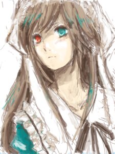 Rating: Safe Score: 0 Tags: 1girl brown_hair closed_mouth expressionless heterochromia image long_hair looking_at_viewer red_eyes simple_background sketch solo suiseiseki upper_body white_background User: admin