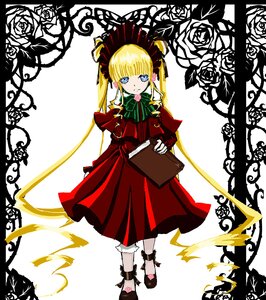 Rating: Safe Score: 0 Tags: 1girl auto_tagged bangs black_border blonde_hair blue_eyes bonnet book bow bowtie dress flower full_body green_bow image long_hair long_sleeves looking_at_viewer pink_rose red_dress red_flower red_rose rose shinku sidelocks solo twintails User: admin