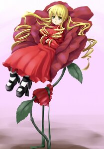 Rating: Safe Score: 0 Tags: 1girl blonde_hair dress drill_hair flower full_body image long_hair long_sleeves looking_at_viewer pantyhose plant red_capelet red_dress rose shinku shoes solo twin_drills vines User: admin