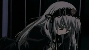 Rating: Safe Score: 0 Tags: 1girl black_dress black_ribbon closed_eyes dress flower frills hairband image long_hair long_sleeves ribbon rose silver_hair solo suigintou upper_body User: admin