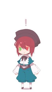Rating: Safe Score: 0 Tags: auto_tagged bow bowtie brown_hair capelet chibi dress full_body green_eyes hat heterochromia image long_sleeves red_eyes shiroinu short_hair simple_background solo souseiseki standing striped suiseiseki User: admin