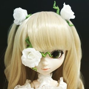 Rating: Safe Score: 0 Tags: 1girl bangs black_background blonde_hair choker closed_mouth doll face flower kirakishou leaf lips long_hair portrait rose simple_background solo white_flower white_rose User: admin