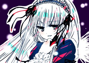 Rating: Safe Score: 0 Tags: 1girl blush dress frills hairband image long_hair long_sleeves looking_at_viewer puffy_sleeves ribbon smile solo suigintou upper_body wings User: admin