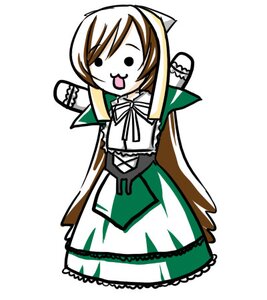 Rating: Safe Score: 0 Tags: 1girl :d brown_hair full_body image long_hair open_mouth simple_background smile solo standing suiseiseki very_long_hair white_background User: admin