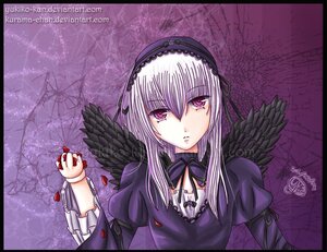 Rating: Safe Score: 0 Tags: 1girl black_border black_ribbon black_wings border detached_collar dress feathered_wings feathers flower frills hairband holding image juliet_sleeves letterboxed long_hair long_sleeves looking_at_viewer puffy_sleeves ribbon rose silver_hair solo suigintou upper_body wings User: admin