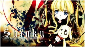 Rating: Safe Score: 0 Tags: 1girl blonde_hair blue_eyes bow dress flower image long_hair long_sleeves looking_at_viewer rose shinku solo stuffed_animal twintails User: admin