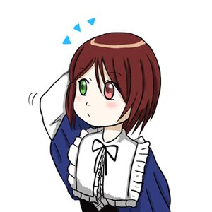 Rating: Safe Score: 0 Tags: 1girl blue_dress blush brown_hair dress frills green_eyes heterochromia image long_sleeves looking_at_viewer red_eyes simple_background solo souseiseki suiseiseki upper_body white_background User: admin