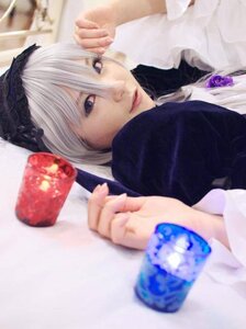 Rating: Safe Score: 0 Tags: 1girl blue_eyes blurry blurry_background blurry_foreground depth_of_field flower food hairband lips long_sleeves looking_at_viewer photo rose solo suigintou User: admin