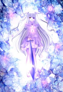 Rating: Safe Score: 0 Tags: 1girl barasuishou dress flower image long_hair looking_at_viewer purple_dress solo standing thighhighs two_side_up very_long_hair white_hair yellow_eyes User: admin