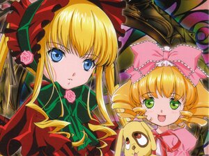 Rating: Safe Score: 0 Tags: 2girls blonde_hair blue_eyes bonnet bow drill_hair flower frills green_eyes hina_ichigo hinaichigo image long_hair looking_at_viewer multiple_girls open_mouth pair pink_bow pink_flower pink_rose rose shinku sidelocks smile User: admin