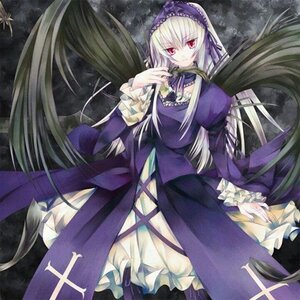 Rating: Safe Score: 0 Tags: 1girl black_wings dress flower frilled_sleeves frills hairband image long_hair long_sleeves looking_at_viewer red_eyes silver_hair smile solo suigintou traditional_media very_long_hair wings User: admin