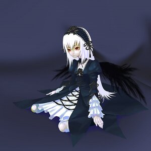 Rating: Safe Score: 0 Tags: 1girl black_wings dress flower frilled_sleeves frills hairband image lolita_hairband long_hair long_sleeves looking_at_viewer puffy_sleeves red_eyes rose solo standing suigintou wings User: admin