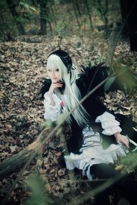 Rating: Safe Score: 0 Tags: 1girl dress frills gothic_lolita lips lolita_fashion long_hair long_sleeves realistic ribbon sitting solo suigintou white_hair User: admin