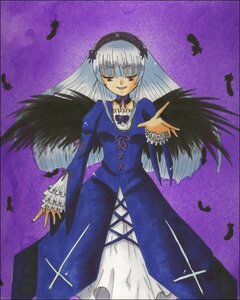 Rating: Safe Score: 0 Tags: 1girl bird black_feathers black_wings detached_collar dress feathers frills image long_hair long_sleeves looking_at_viewer solo suigintou wings User: admin