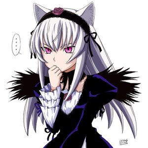 Rating: Safe Score: 0 Tags: ... 1girl animal_ears black_wings cat_ears commentary_request dress flower hairband image itou_yuuji lolita_fashion lolita_hairband long_hair long_sleeves pink_eyes purple_eyes purple_flower purple_rose ribbon rose rozen_maiden silver_hair simple_background solo spoken_ellipsis suigintou white_background white_hair wings User: admin