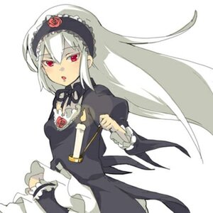 Rating: Safe Score: 0 Tags: 1girl black_dress dress flower frills hairband image lolita_hairband long_hair long_sleeves looking_at_viewer puffy_sleeves red_eyes red_flower red_rose rose silver_hair solo suigintou weapon white_background User: admin