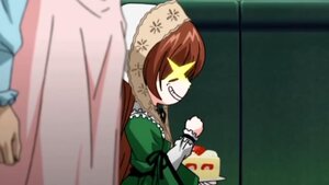 Rating: Safe Score: 0 Tags: 2girls anger_vein apron blurry blurry_foreground brown_hair cake depth_of_field dress food green_dress head_scarf image long_sleeves multiple_girls smile solo suiseiseki User: admin