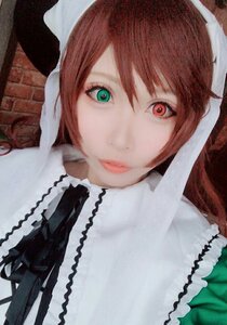 Rating: Safe Score: 0 Tags: 1girl brown_hair closed_mouth frills green_eyes heterochromia lips looking_at_viewer red_eyes solo suiseiseki upper_body User: admin