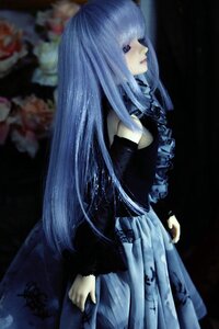 Rating: Safe Score: 0 Tags: 1girl bangs black_dress blue_hair blurry blurry_background depth_of_field doll dress frills lips long_hair looking_at_viewer solo standing suigintou very_long_hair User: admin