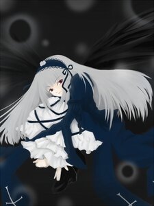 Rating: Safe Score: 0 Tags: 1girl black_ribbon black_wings dress floating frills hairband image long_hair long_sleeves looking_at_viewer red_eyes ribbon silver_hair solo suigintou very_long_hair wings User: admin