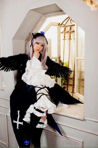 Rating: Safe Score: 0 Tags: 1girl black_wings cross dress feathered_wings feathers flower frills indoors long_hair solo suigintou thighhighs window wings User: admin