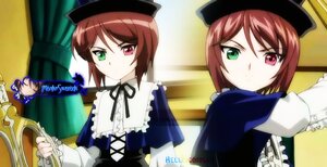 Rating: Safe Score: 0 Tags: auto_tagged brown_hair dutch_angle green_eyes hat heterochromia image looking_at_viewer multiple_girls red_eyes short_hair siblings sisters solo souseiseki suiseiseki twins User: admin