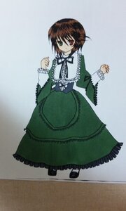 Rating: Safe Score: 0 Tags: 1girl brown_hair costume_switch dress frills full_body green_dress green_eyes heterochromia image long_sleeves looking_at_viewer red_eyes ribbon short_hair solo souseiseki standing suiseiseki User: admin