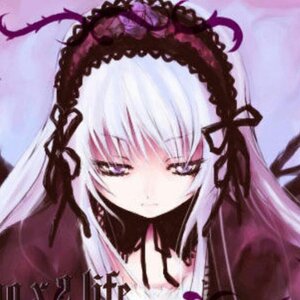 Rating: Safe Score: 0 Tags: 1girl bangs black_ribbon blurry depth_of_field detached_collar dress flower frills hairband image long_hair looking_at_viewer ribbon rose silver_hair solo suigintou User: admin