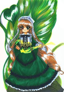 Rating: Safe Score: 0 Tags: 1girl blonde_hair brown_hair dress drill_hair frills full_body green_dress green_eyes heterochromia image long_hair long_sleeves looking_at_viewer red_eyes solo suiseiseki twintails very_long_hair User: admin